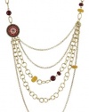 Lucky Brand Gypsy Soul Gold-Tone Multi-Strand Pendant Necklace