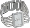 Anne Klein Women's 10-7209SVSV Diamond Accented Silver-Tone Bracelet Watch