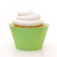 Kiwi Green Cupcake Wrappers - Set of 12 - Use Liners with Toppers, Picks, Sprinkles & Frosting on Cupcakes