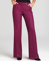 In a vibrant wine hue, Elie Tahari's Simone pants ring in cooler weather and chic seasonal style.