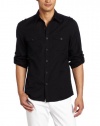 Kenneth Cole Men's Solid Military Shirt