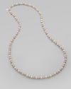 THE LOOKSingle strand of crema rosa, white & champagne color round pearls Gold vermeil spring clip claspTHE FITLength, about 36THE MATERIALMan-made pearls 18k gold vermeilORIGINImported 