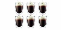 Bodum Pavina 12-Ounce Double Wall Thermo Tumbler Glass, Set of 6