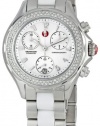 Michele Women's MWW12E000001 LG Tahitian Diamond Stainless-Steel Ceramic Chronograph Watch