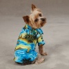 Casual Canine Cotton Aloha Camp Dog Shirt, Small, 12-Inch, Blue