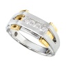 14k Two-tone Gold 1/3ct tw Diamond Ring. Finger Size 8.5