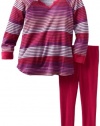 Splendid Littles Girls 2-6X Camden Stripe Tunic Set, Sugar Cookie, 4/5