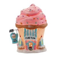 Department 56 North Pole Series Village Yum Yum Cupcakes Lit House, 5-1/2-Inch