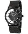 Fashion out in the open: a masculine watch with a transparent dial, by Kenneth Cole New York.