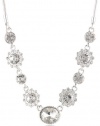 Nine West We Do I Do Crystal Silver-Tone Crystal Frontal Necklace, 18