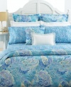 An ocean of paisley swirls on smooth, 450 thread count cotton sateen gives this Lauren Ralph Lauren European sham an island-inspired charm. (Clearance)