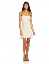 Jump Juniors Lace Strapless Short Dress, Champagne, 1/2