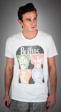 JUNK FOOD CLOTHING Men's The Beatles 4 Square Faces T-Shirt