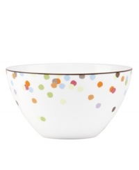 Have more fun at the table with the playful confetti pattern and sublime durability of this Market Street Green cereal bowl by kate spade.