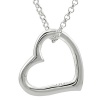 Alexandria Collection Sterling Silver Floating Heart Pendant