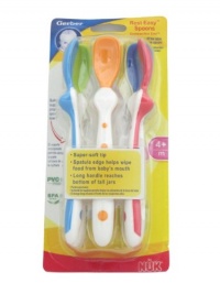 Gerber Graduates Rest Easy Spoons PVC & BPA Free 4m (5pack) Colors Vary