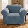 Sure Fit Stretch Royal Diamond 1-Piece Chair Slipcover, Blue