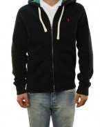 Polo Ralph Lauren Men's Full-Zip Hoodie Black w/Small Red Pony