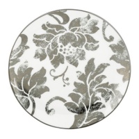 Lenox 822830 Silver Applique Accent Plate, White