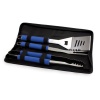 Picnic Time Metro 3-Piece BBQ Tool Set in Carry Case, Blue