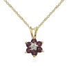 Effy Jewelry Effy® 14K Yellow Gold Diamond and Ruby Pendant .53 Tcw.