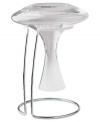 For the burgeoning or expert connoisseur, the Wine Enthusiast collection is perfect for honing your passion. The proper way to dry a wine decanter, this drying stand holds the decanter upside-down so no drips remain. Features protective rubber coating on stainless steel bars. Measures 10 x 7.5.