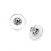 Silver Tone Hypo Allergenic Bullet Clutch Earring Backs with Pad (50