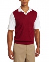 Jack Nicklaus Apparel Men's Diamond Pattern Vest Sweater, Shiraz, Medium