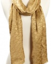 Echo Design Women's Pineapple Pleat Evening Social Wrap, Gold, One Size