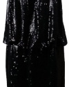 Aidan by Aidan Mattox Women's Sequin Blouson Dress (8, Black)