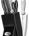 Ginsu Kotta Series 8-Piece Japanese 420J2 Stainless Steel Knife Set with Black Block 4878