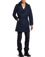 Diesel Men's Jathen Trench Coat, Navy/Blue, X-Large