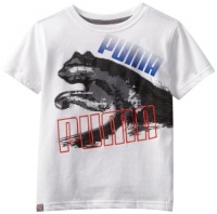 Puma - Kids Boys 2-7 Toddler Pixel Short Sleeve Tee, White, 2T