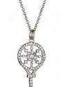 Sterling Silver with CZ Kaleidoscope Key Necklace