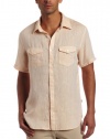 Calvin Klein Sportswear Men's Short Sleeve Linen Chambray Woven Shirt