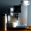 Expertly designed with cutting edge technology, and featuring a special frother for unprecedented quality foam, this premier coffee maker from Capresso is the best of the best, yielding perfect lattes, machiattos and ristrettos time after time. With a clean shape and silver lacquer finish, it offers an attractive display in your modern kitchen.