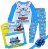 AME Thomas and Friends, Boys 2 Piece Pajama Set with Bonus Thomas Toy, Color: Blue, Size: 18 mths