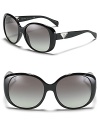 Prada Timeless Heritage Crystal Triangle Round Oversized Sunglasses