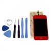 Red Touch 4th Gen LCD Digitizer Glass Screen Assembly, Home Button, Tools and Adhesive