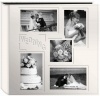 Pioneer Collage Frame Embossed Wedding Sewn Leatherette Cover Photo Album, Ivory