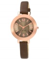 A modern take on the casual leather watch from Nine West.