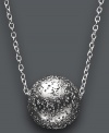 Get on the ball. This stylish Studio Silver pendant features a playful, round ball shape crafted from glittering sterling silver and strung from a matching chain. Approximate length: 16 inches. Approximate drop: 1/3 inch.