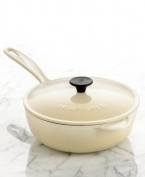 The ideal size for preparing a meal for two. This saucier has a wide, curved design that facilitates stirring and whisking, making it easier and a lot less messy. Tight-fitting lid retains moisture and heat for a wonderfully flavorful sauce every time. Limited lifetime warranty.