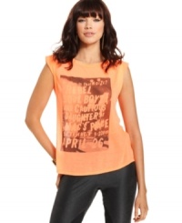 Perfect for a cool, casual look this RACHEL Rachel Roy Rebel Soul tee features a relaxed fit for just enough stylish slouch! (Clearance)