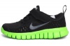 Nike Boys Free Run 3 Running Shoe Black/Electric Green/Dark Grey Size 2