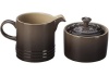 Le Creuset Stoneware Cream and Sugar Set, Truffle