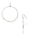 Simplicity rules with this pair of sterling silver hoop earrings from Gorjana, flaunting a barely there design and delicate dangle.