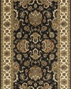 Area Rug 3x5 Rectangle Traditional Charcoal Color - Momeni Persian Garden Rug from RugPal