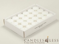 10 Hour White Unscented Votive Candles Set of 24