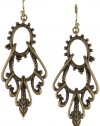 Lucky Brand Gold-Tone Openwork Swing Hoop Earrings